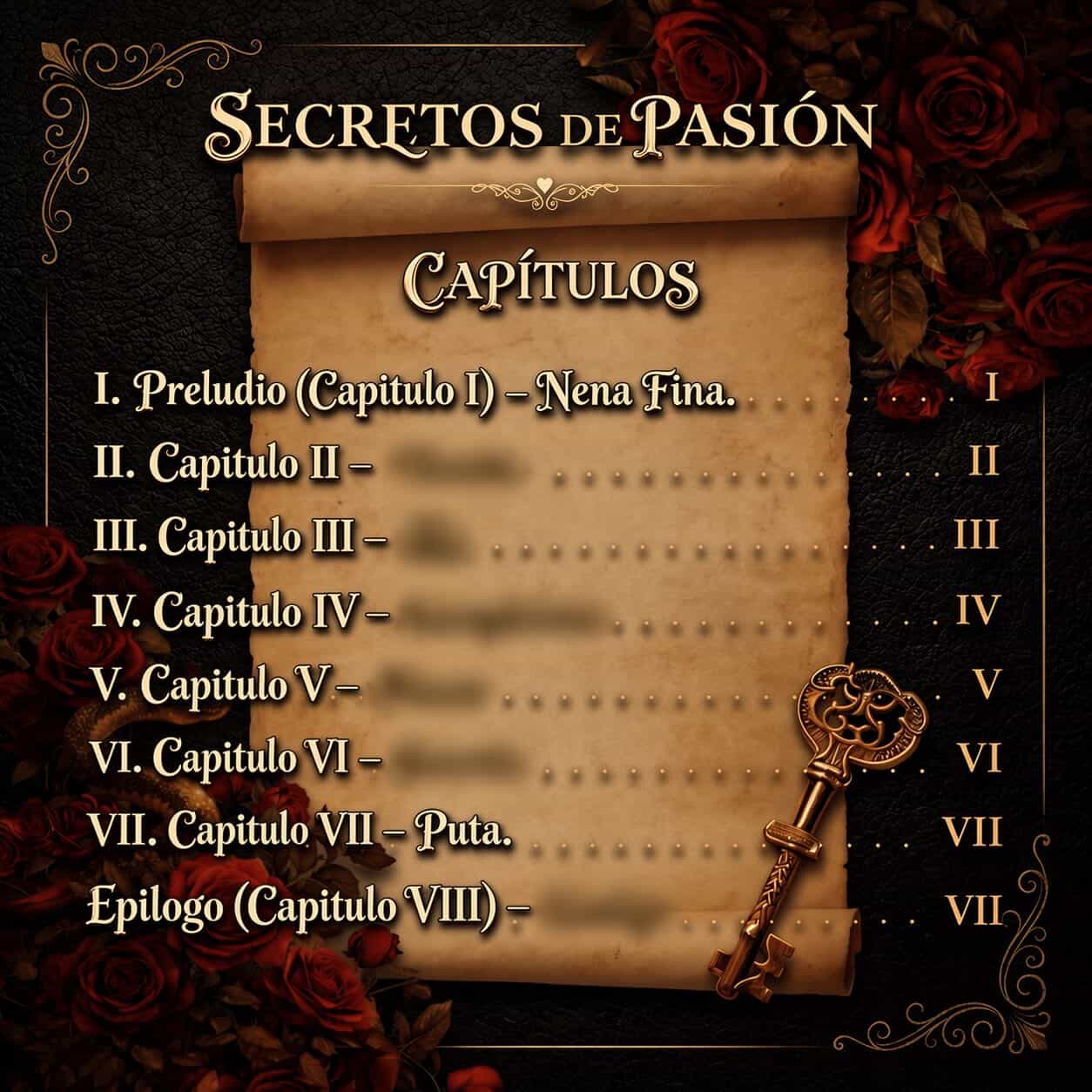 Secretos de Pasión — Tracklist: Capítulos I–VIII